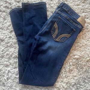 Hollister Blue Distressed Straight Jeans Size 5R